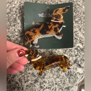 Wild Fable Tortoise Shell Dachshund clip Set